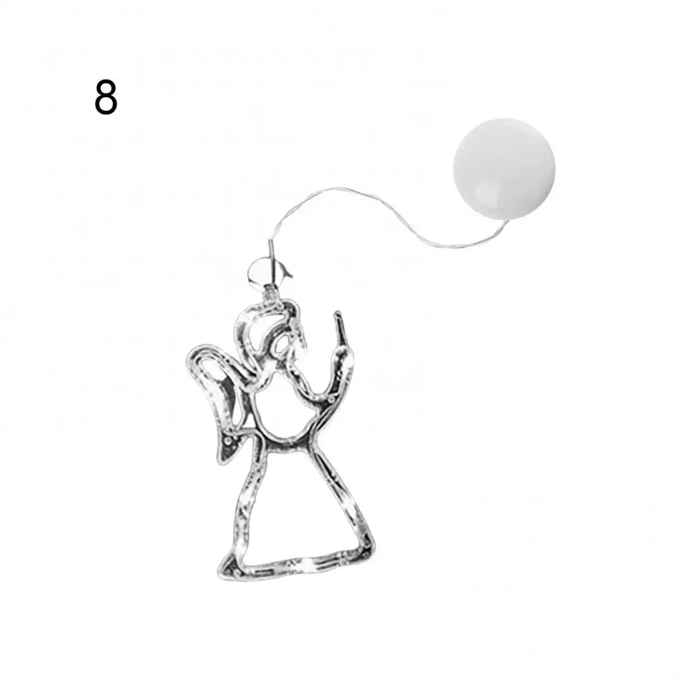 Christmas Star Lights Holiday Window Decoration Christmas LED Star Bell Snowman Santa Suction Cup Fairy Light Home Window Decor
